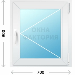Пластиковое окно Рехау 700х900 открывающееся